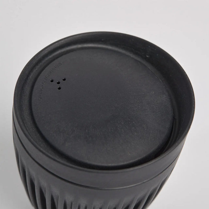 हस्की कप्स यूनिवर्सल लिड 4-पैक, प्राकृतिक और चारकोल दोनों रंग 6 ऑउंस, 8 ऑउंस, 12 ऑउंस और 16 ऑउंस 